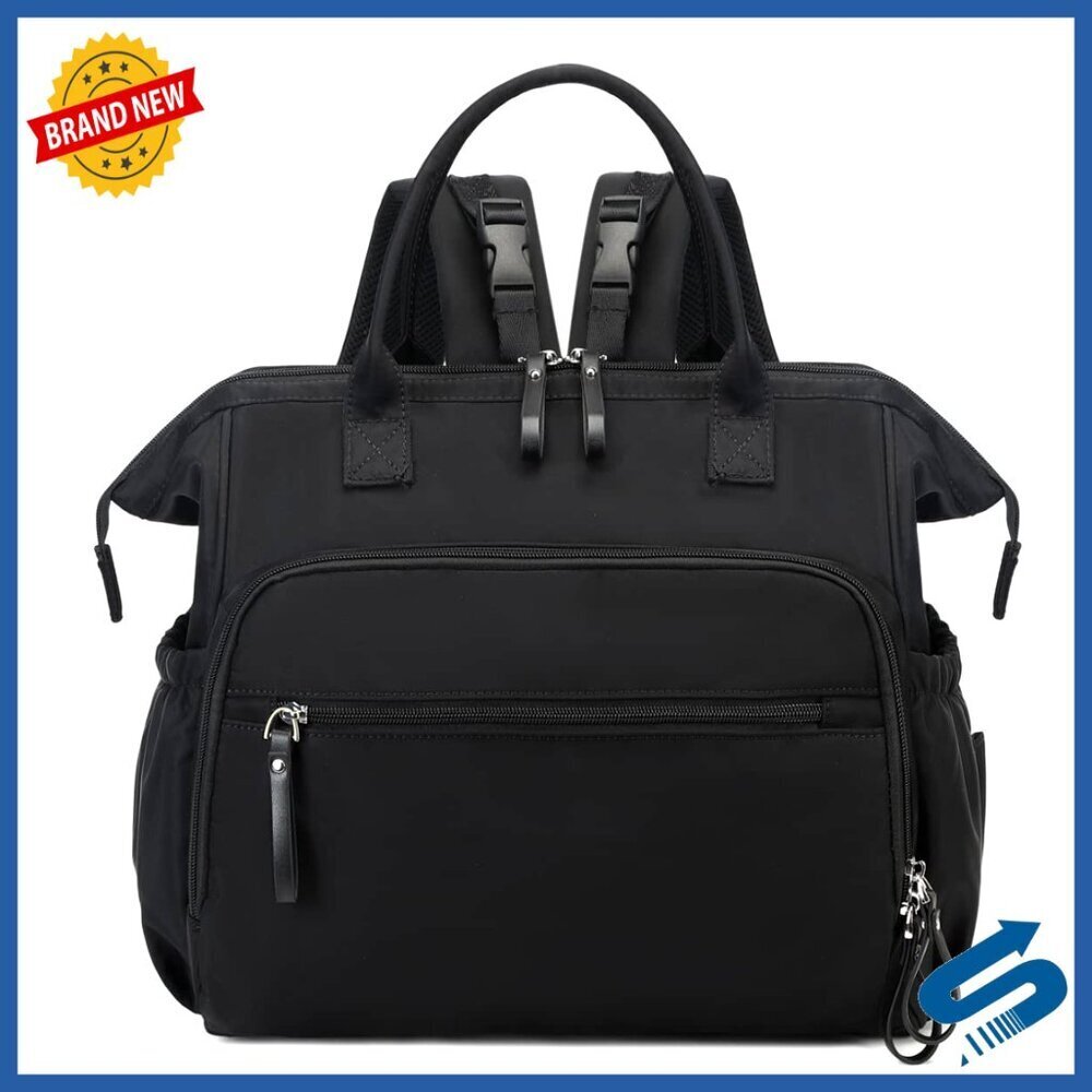 Large Diaper Tote Bag with 14 Pockets Insulated Compartments Stroller Clips